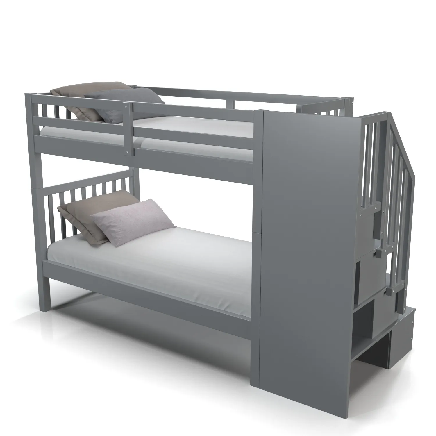 Keystone Twin Stairway Bunk Bed PBR 3D Model_06